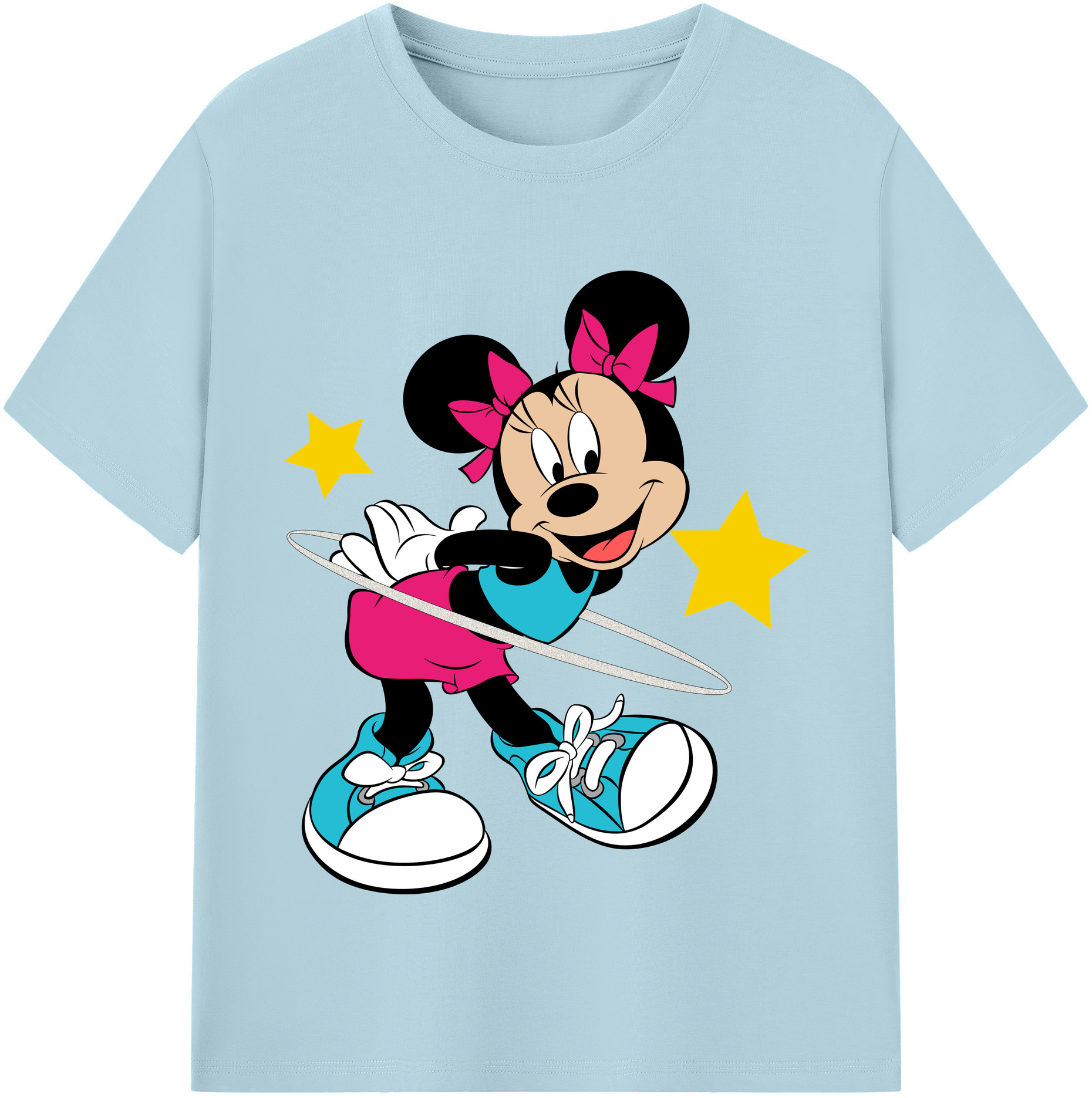 （画像用） ミッキーマウス Mickey Mouse 綿100％半袖Tシャツ（フロントプリント）